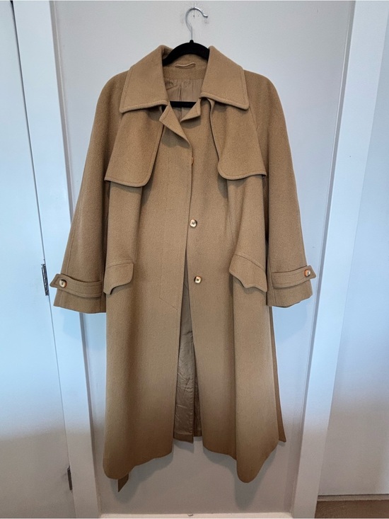 Baur & Foradori Jackets & Blazers - Baur & Foradori Austria Aplaca Womens Camel Trench Coat with Cape Yoke